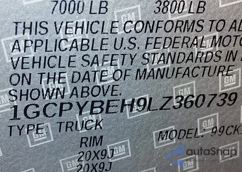 2020 Chevrolet Silverado 1500 4Wd Short Bed Custom из США, поврежденный, VIN 1GCPYBEH9LZ360739